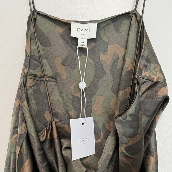 Cami NYC NWT Axel Green Camo Silk Bodysuit Size Medium - Picture 5 of 10